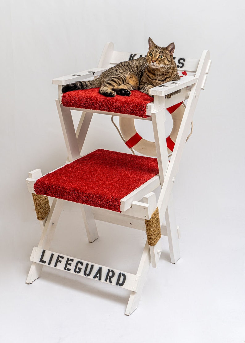 Lifeguard chair cat tower 22 w X 27 d X 42 h image 8