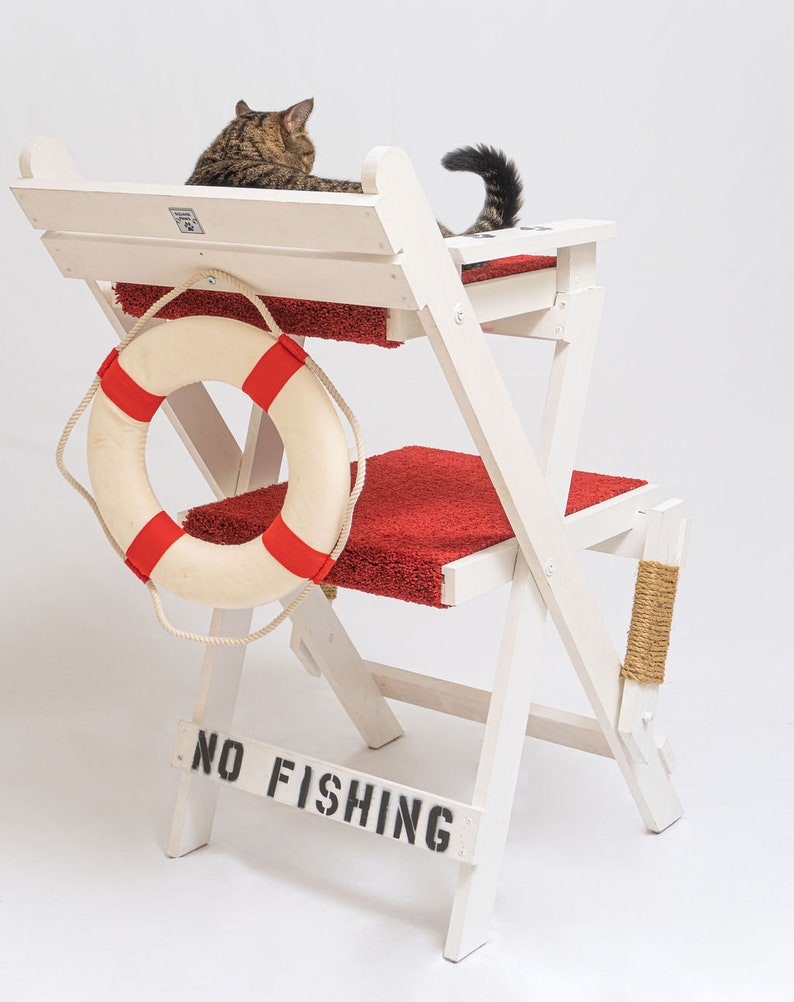 Lifeguard chair cat tower 22 w X 27 d X 42 h image 5