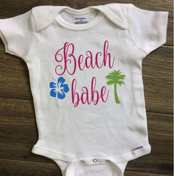 beach-baby-onesie-beach-babe-bodysuit-baby-girl-beach-etsy
