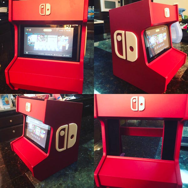 Nintendo Switch Retro Arcade stand.  3d Printed UNPAINTED