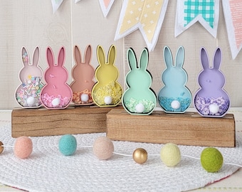 Bunny peep shaker word stack. Base sold separately.