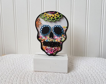 Day of the Dead sugar skull shaker stack. *Base sold separately*