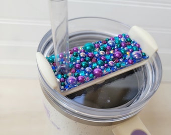 Bedazzled 40oz 2.0 Stanley cup lid tag. acrylic