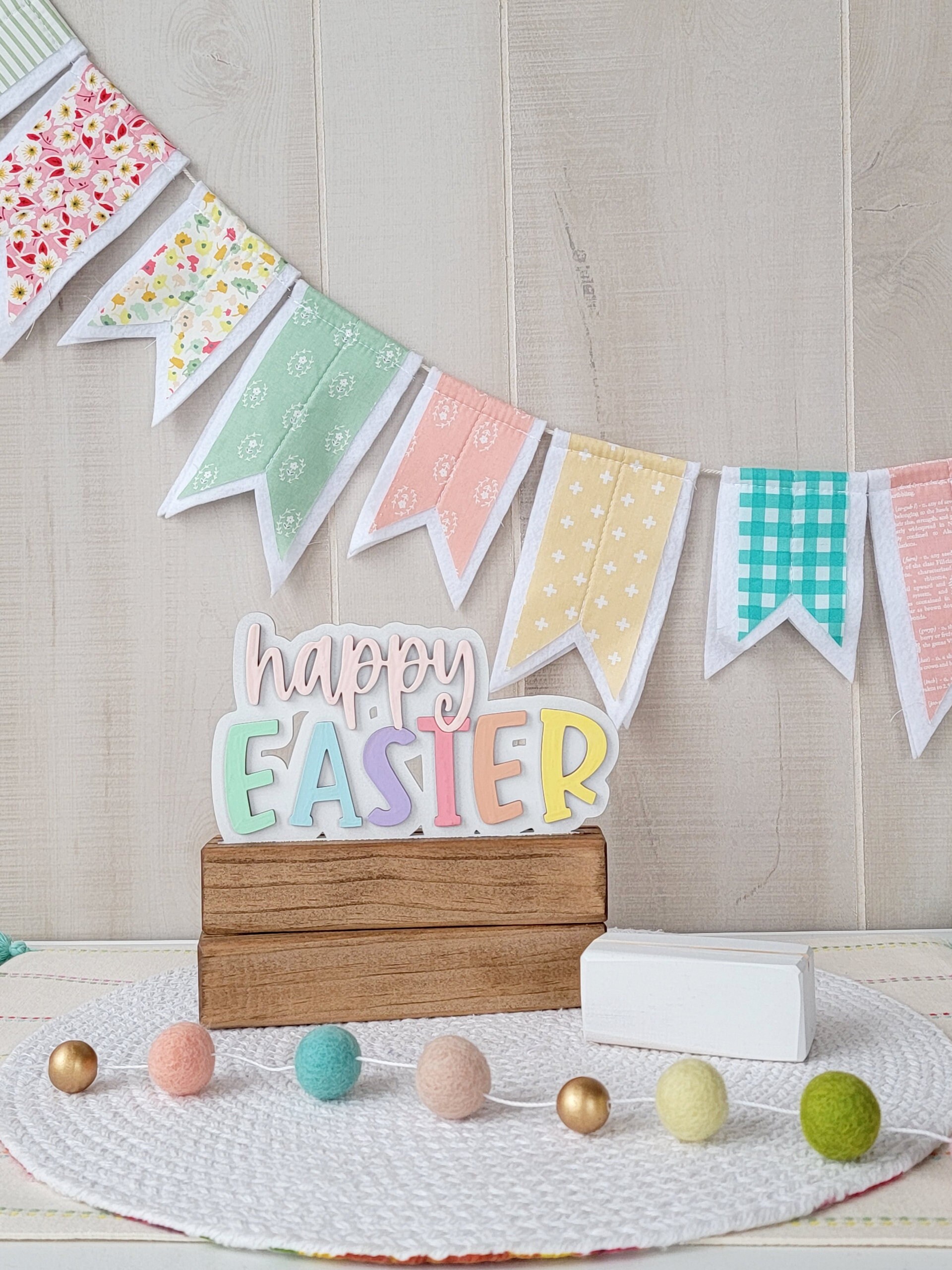 Happy Easter word stack. Base sold separately.