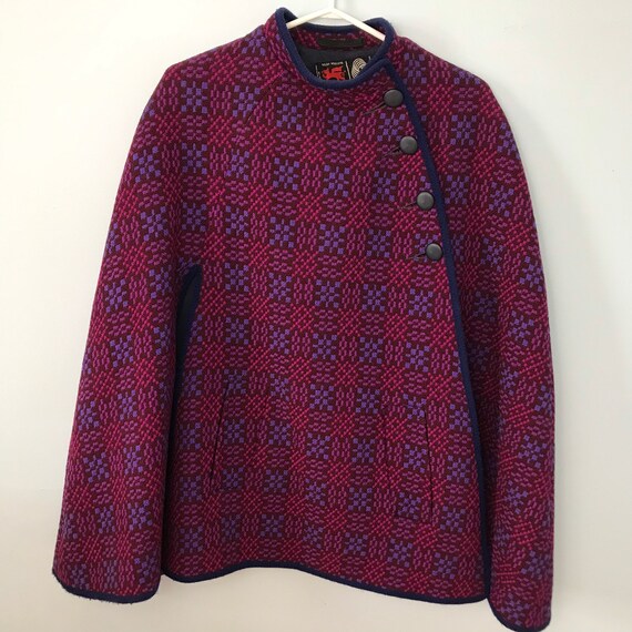 Vintage Welsh Woollens 100% Wool 1960s Mod Tapestr
