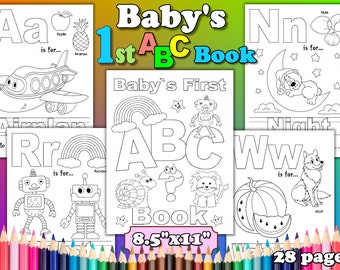 Download Animal Coloring Book Alphabet Animals A To Z Color The Etsy