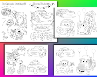 Download Cars Coloring Book Etsy