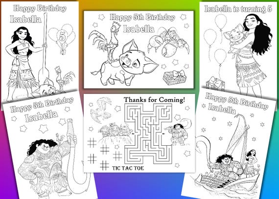Coloring Pages Birthday Party Favor Pdf File Etsy Coloring Pages Birthday Party Favor Pdf File Etsy