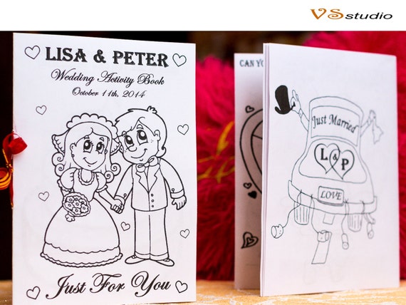 Kid Wedding Coloring Activity Book Pages