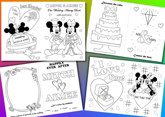 Download Wedding Favor Wedding Coloring Book Kids Wedding Activity Etsy