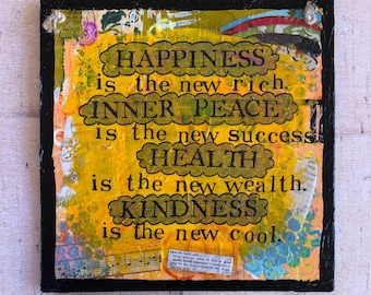 Happiness - Original Mixed Media Wall Art