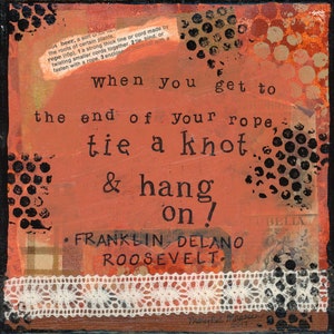 Hang On - Original Mixed Media Wall Art
