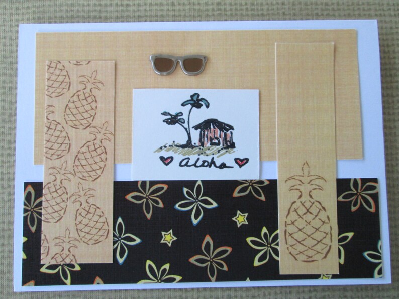 Hawaiian Handmade Greeting Card Set 411 Hawaiian Mix Etsy