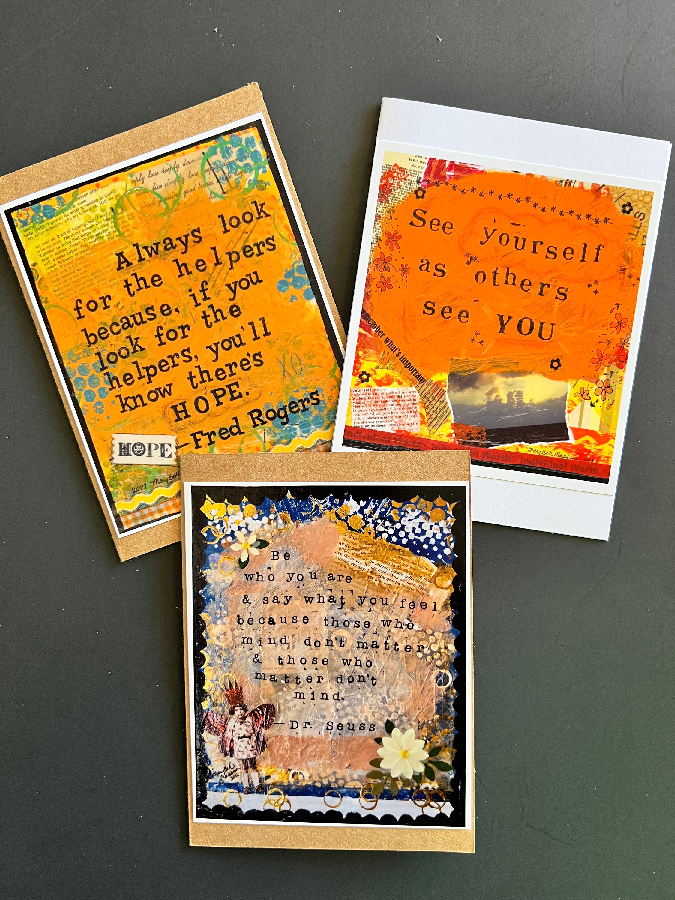 Mixed Media Prints - 3-card set #321