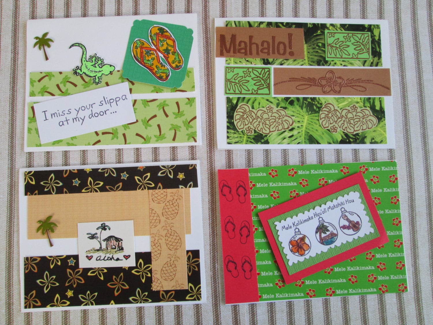 Hawaiian Handmade Greeting Card Set 402 Hawaiian Mix Etsy
