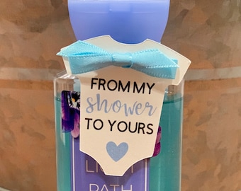 From My Shower to Yours Baby Shower Favor Tags (2" Wide), Soap Favor Tags, Loofah Favor Tags, Baby Shower Favor Tags, Listing for TAGS ONLY