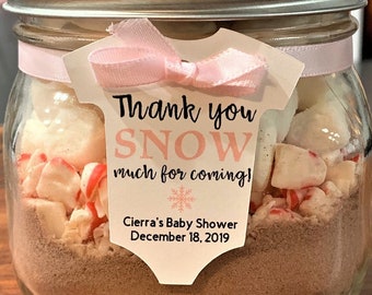Thank You Snow Much For Coming Themed Baby Shower Tags, Winter Baby Shower Favor Tags, Listing for Tags Only