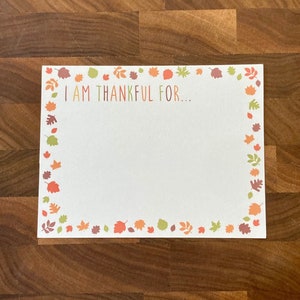 I Am Thankful For Card, Friendsgiving Thankful Card, Thanksgiving Thankful Card, Thanksgiving Place Setting, Thanksgiving Party Ideas