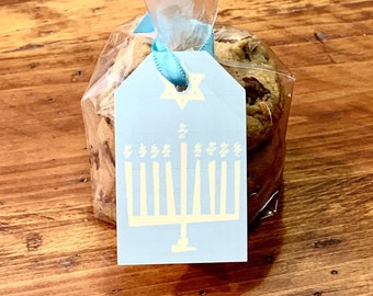 Hanukkah Tags, Menorah Tags, Hanukkah Gift Tags, Listing for TAGS ONLY