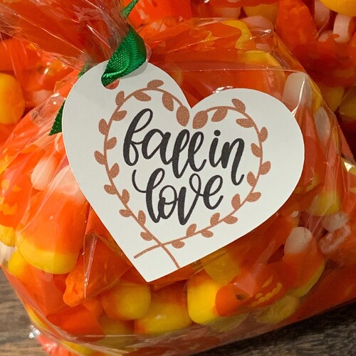 Fall in Love Tags Fall Wedding Favor Tags Fall Bridal Shower Etsy