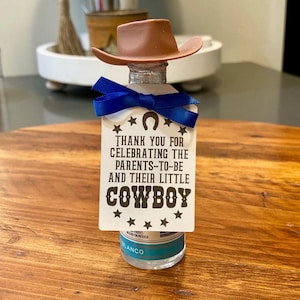 Thank You for Celebrating The Parents To Be and Their Little Cowboy Tags, Cowboy Baby Shower Favor Tags, Western Themed Baby Shower Tags