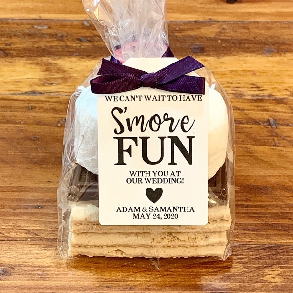 We Can't Wait to Have S'More Fun With You at Our Wedding Tags, S'more Fun Tags, S'More Wedding Favor Tags, Listing for TAGS ONLY