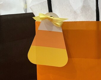 Halloween Party Tags, Candy Corn Tags, Candy Corn Shaped Tags, Halloween Party Favor Tags, Listing for Tags Only