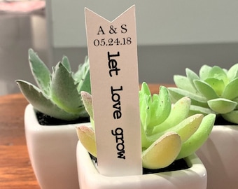Let Love Grow Favor Tags, Succulent Favor Tag, Bridal Shower Favor Tags, Wedding Favor Tags, Seed Packet Favor Tags, Listing for TAGS ONLY