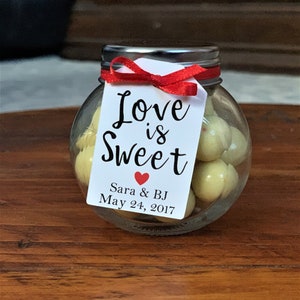 Love is Sweet Tags (1.5&quot; wide), Wedding Favor Tags, Bridal Shower Favor Tags, Cookie Favor Tags, Candy Favor Tags, Listing for TAGS ONLY