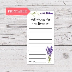 Well Wishes for Honoree Printable Cards, Retirement Printable Cards, Well Wishes Download, Retirement Party Ideas, INSTANT DOWNLOAD