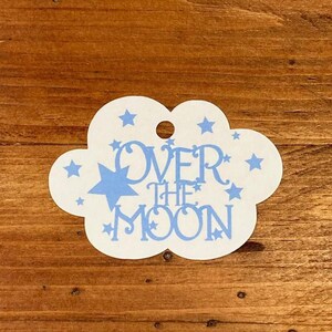 Over the Moon Baby Shower Favor Tags, Over the Moon Themed Baby Shower, Listing for TAGS ONLY