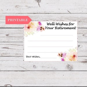 Pensionamento Auguri Carte stampabili, Auguri per la pensione, Pensionamento Auguri Download, Idee per feste di pensionamento, DOWNLOAD IMMEDIATO