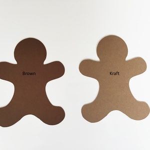 Gingerbread Die Cuts (4&quot; wide) - Christmas/ Holiday Gingerbread Blank Tags