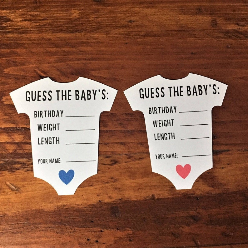 Baby shower guess cards Clearance