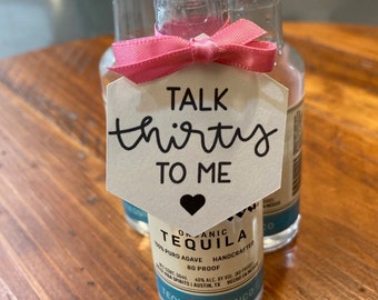 Talk Thirty to Me Tags, 30th Birthday Party Favor Tags, Birthday Party Thank You Tags, Talk 30 to Me Favors, TAGS ONLY
