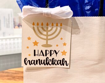 #512 Happy Hanukkah Stickers Holiday Labels Appreciation Party Gift 