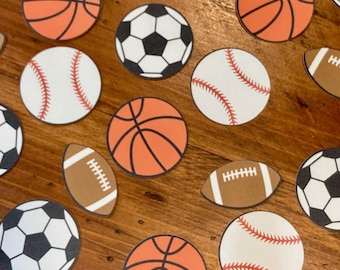 Sports Themed Table Confetti, Sports Themed Birthday Party Decor, Sports Themed Birthday Party Table Scatter