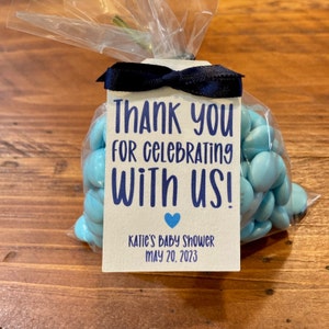 Thank You for Celebrating With Us Tags, Baby Shower Favor Tags, Listing for Tags Only