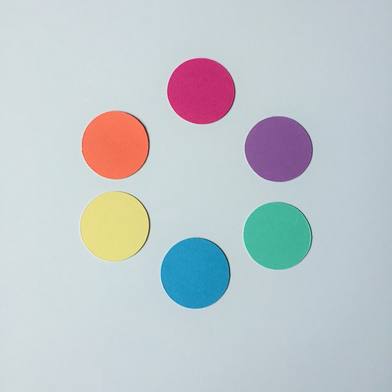 1 inch 200 Circle Confetti Mix-and-Match Baby Shower Table Confetti You Choose Colors Paper Circles