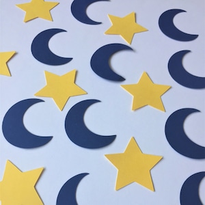 Star and Moon Confetti, Twinkle Twinkle Little Star Party Confetti, Star and Moon Baby Shower Confetti