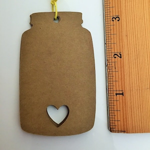 Rustic Mason Jar Gift Tags (2&quot; wide), Kraft Mason Jar Favor Tags, Rustic Wedding Favor Tags, All Purpose Mason Jar Tags