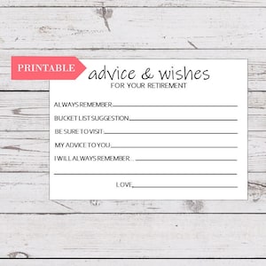Consigli e auguri per le tue carte di pensione, Carte di consigli per feste di pensionamento, Download di auguri per la pensione, DOWNLOAD IMMEDIATO