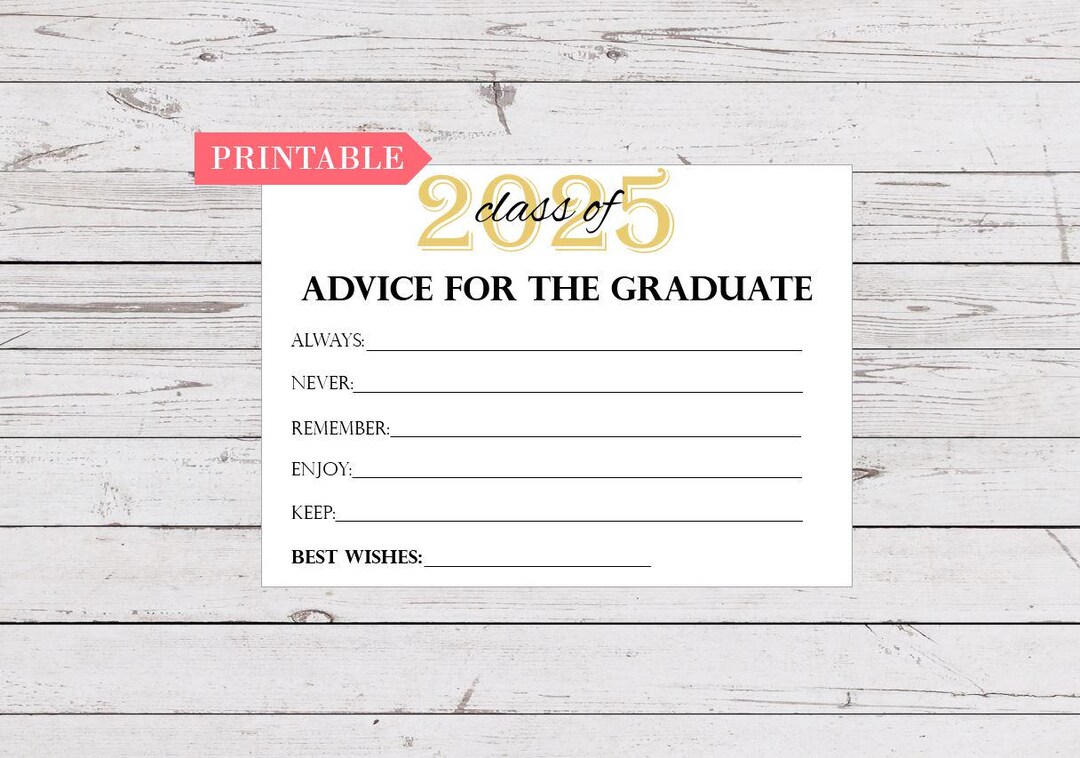 Advice for the Graduate Printable, Graduation Advice Cards, 2025 Graduation Party Decor, INSTANT DOWNLOAD - Etsy advice-for-the-graduate-printable-graduation-advice-cards-2025-graduation-party-decor-instant-download-etsy