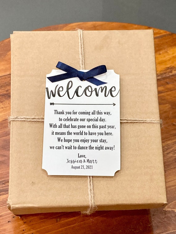 25 Custom Printed Tags Wedding Welcome Bag Tag, Welcome Tags,Gift