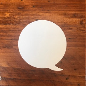 Speech Bubble Die Cut, 24 Paper Speech Bubble, Circle Word Bubble, Die Cut Word Bubble, Comic Bubble - You Choose Size and Color