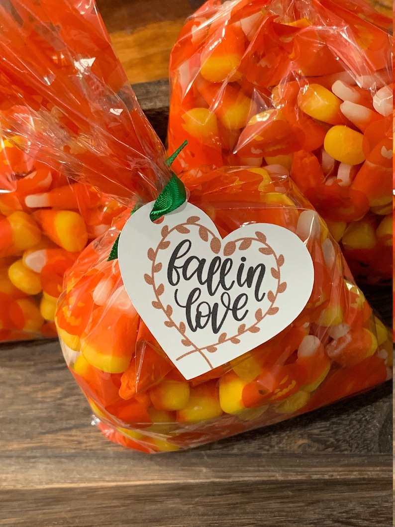 Fall in Love Tags Fall Wedding Favor Tags Fall Bridal Shower Etsy