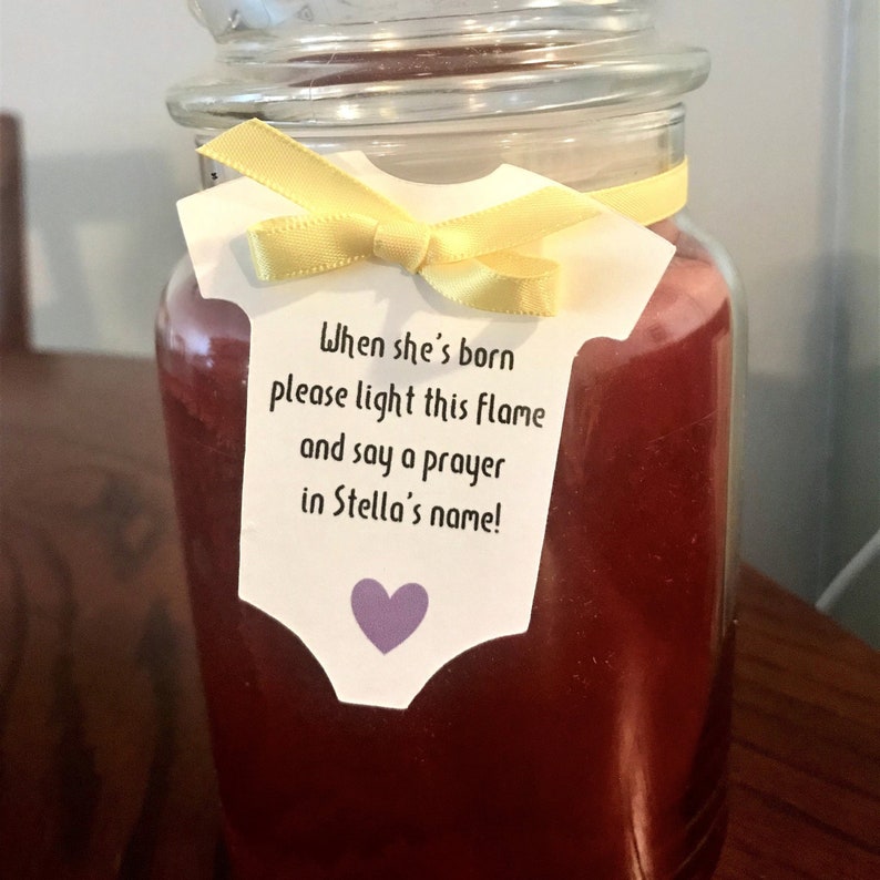 Candle Baby Shower Tags 2 5 Wide Baby Shower Favor Etsy