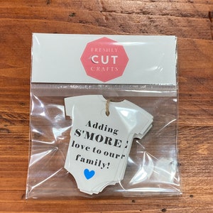 Adding S'MORE Love to Our Family Tags, S'more favor tags, Baby Shower S'more tags, Baby Shower Favor, Listing for TAGS ONLY image 2