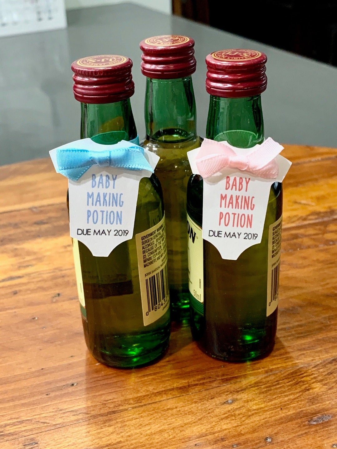 Baby Making Potion Tags, Liquor Nips Favor Tags, Mini Liquor Bottle ...