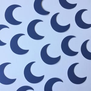 Moon Confetti, Crescent Moon Die Cuts, Twinkle Twinkle Baby Shower Decor, Paper Moons